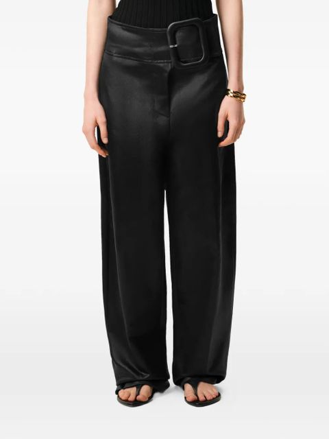 AMI Paris buckle-belt high-waisted trousers - Black