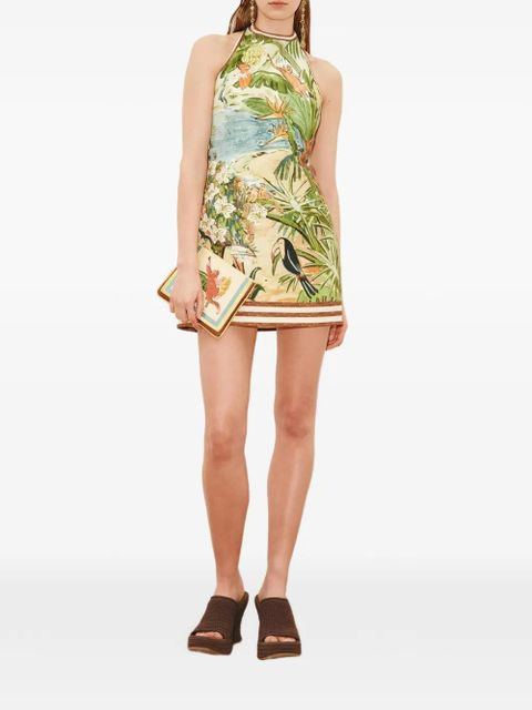 ALEMAIS Toucan Tango halter printed mini dress - Green - zdjęcie produktu nr 2