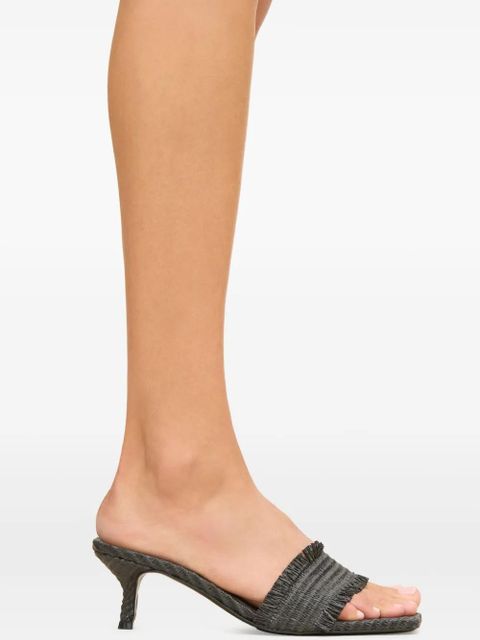 Cult Gaia Ada Frayed sandals - Black