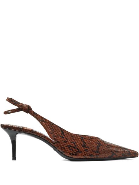 Jimmy Choo 60mm Camie snakeskin-effect slingback pumps - Brown - zdjęcie produktu nr 1