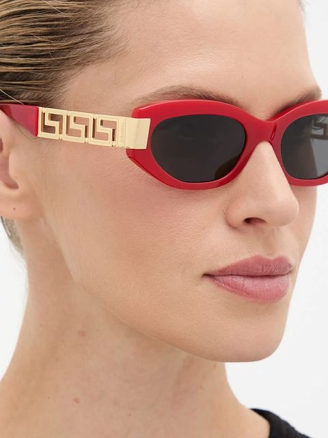 Versace okulary przeciwsłoneczne damskie kolor czerwony 0VE4501