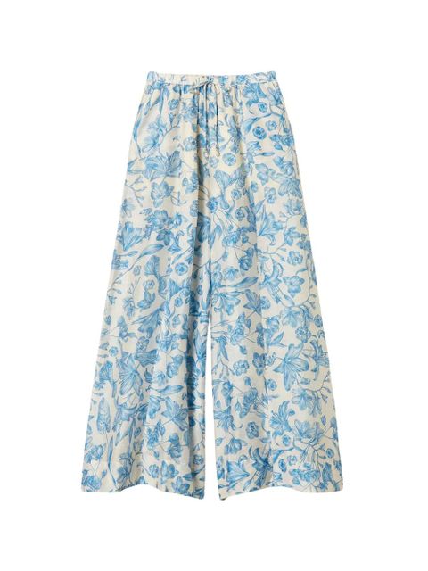 TWINSET floral-print palazzo trousers - Neutrals - zdjęcie produktu nr 1