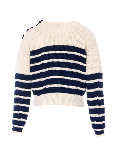 TWINSET striped lace sweater - Neutrals - zdjęcie produktu nr 2