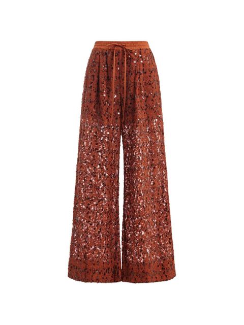 Essentiel Antwerp sequin-embellished trousers - Brown - zdjęcie produktu nr 1