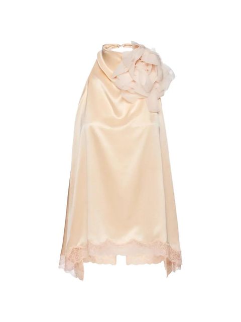 Magda Butrym open-back lace-trim blouse - Orange - zdjęcie produktu nr 1