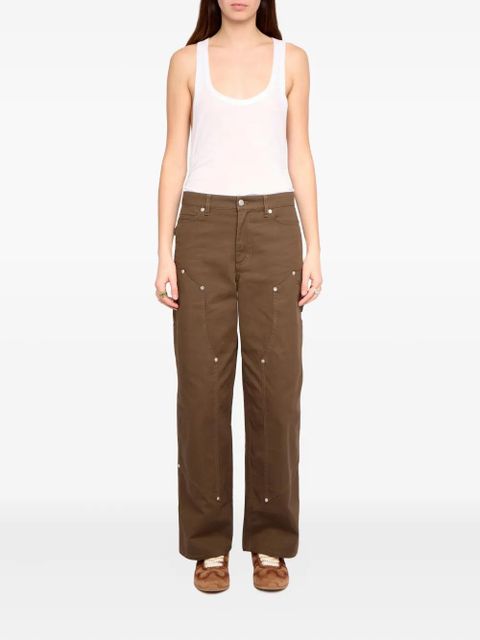 Zadig&Voltaire Perya studded cotton trousers - Brown