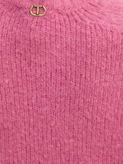 Twinset sweter z wełną damski kolor różowy 252TT3136