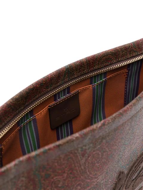 ETRO Essential paisley-print clutch bag - Brown