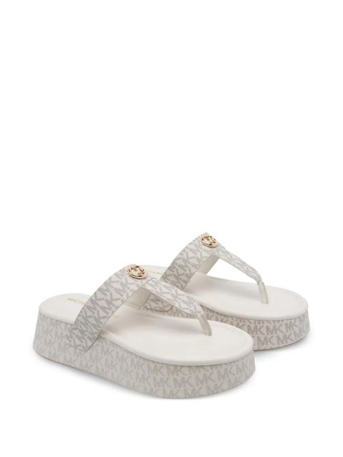 Michael Kors logo-detail round-toe sandals - White - zdjęcie produktu nr 2