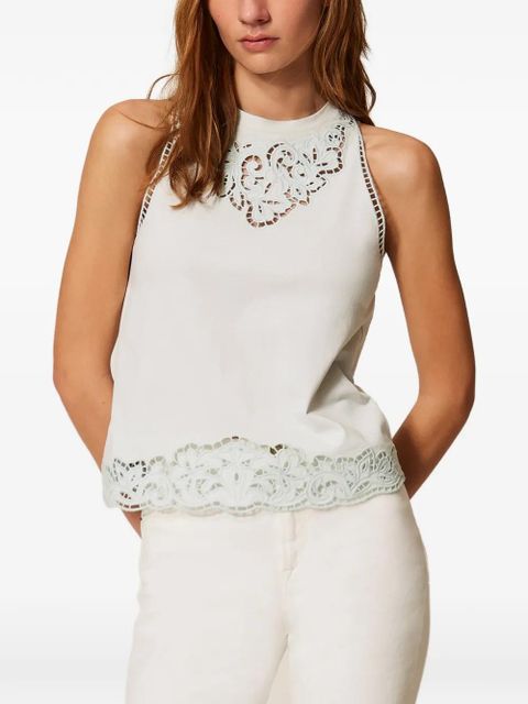 TWINSET broderie-anglaise tank top - Blue - zdjęcie produktu nr 2