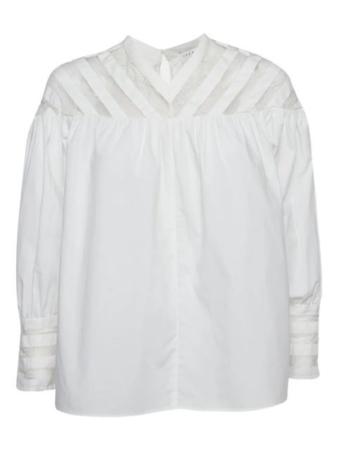SANDRO pre-owned lace-trim blouse - White - zdjęcie produktu nr 1