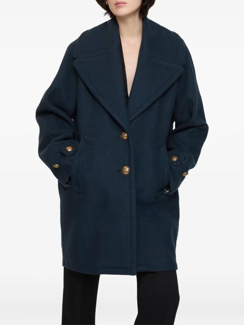 Burberry button-fastening coat - Blue - zdjęcie produktu nr 1