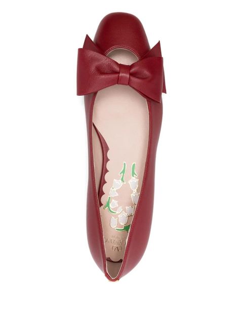 Valentino Garavani bow-details ballet flats - Red