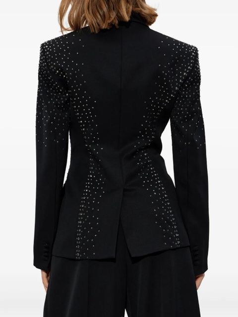 The Attico crystal-embellished blazer - Black