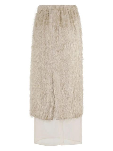 Alysi fringed maxi skirt - Neutrals - zdjęcie produktu nr 2