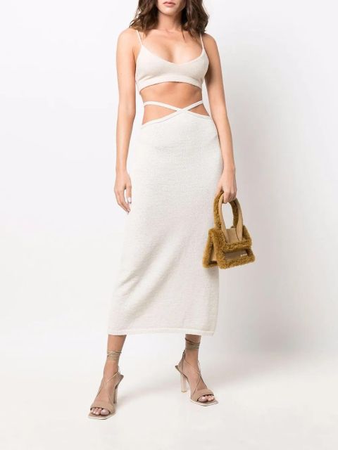 Cult Gaia cut-out detail midi-skirt - Neutrals