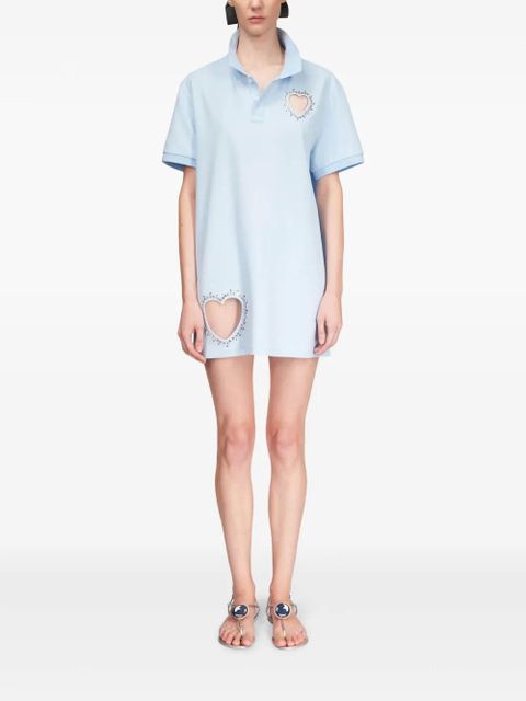 AREA crystal-embellished cut-out minidress - Blue - zdjęcie produktu nr 2