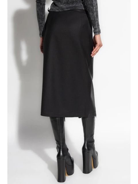 Diesel O-Kessy-Long-P1 midi skirt - Black