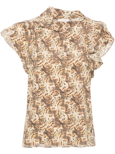 ISABEL MARANT Valency asymmetric blouse - Neutrals - zdjęcie produktu nr 1