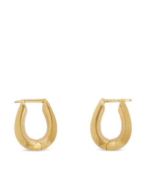 Jil Sander Horseshoe hoop earrings - Gold