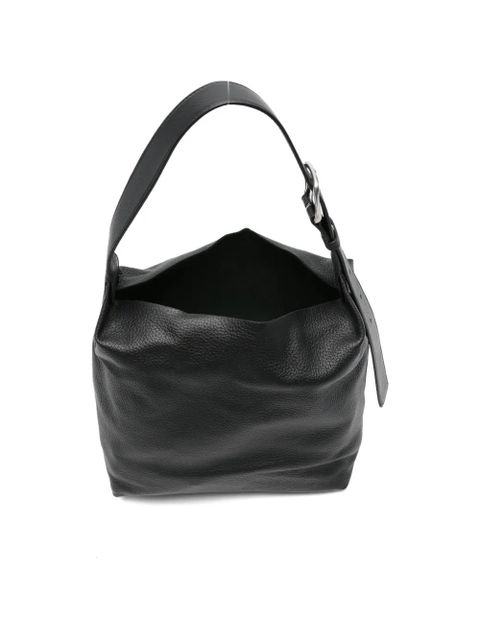 The Row Isa buckle-fastening leather shoulder bag - Black