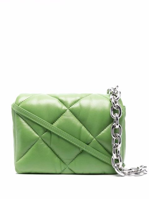 STAND STUDIO quilted flap tote bag - Green - zdjęcie produktu nr 1