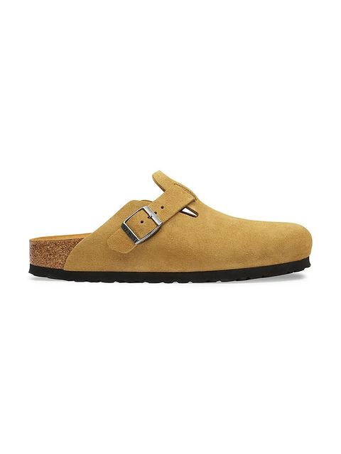 Birkenstock klapki damskie zamszowe Boston Soft Footbed Suede Leather - zdjęcie produktu nr 1