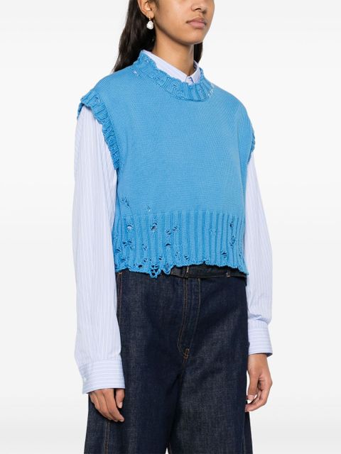 Marni crew-neck sleeveless sweater - Blue