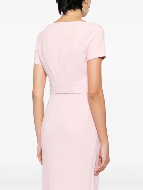 STAUD Anya square-neck crop blouse - Pink - zdjęcie produktu nr 2