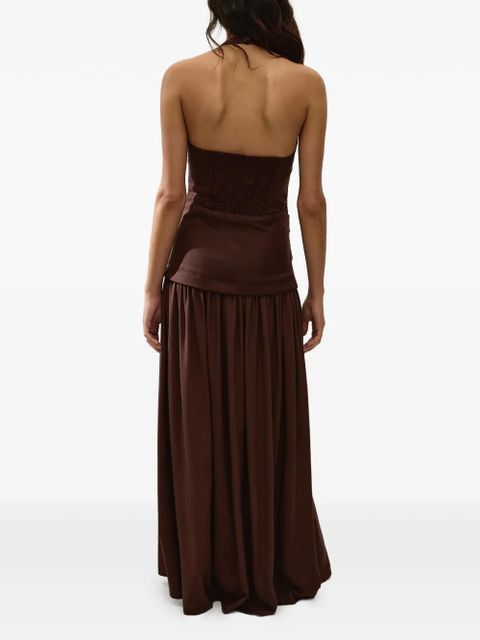 Faithfull the Brand Tali ruched maxi dress - Brown