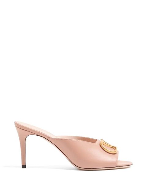 Valentino Garavani VLogo Signature kidskin slide sandals 80mm - Pink - zdjęcie produktu nr 1