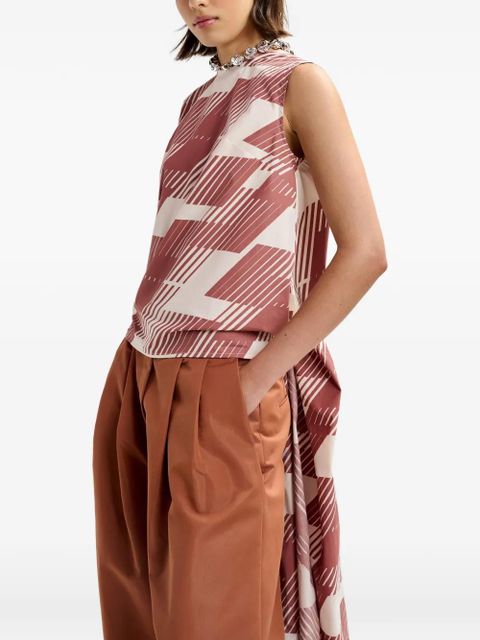 Essentiel Antwerp Jelani tie-fastening blouse - Brown