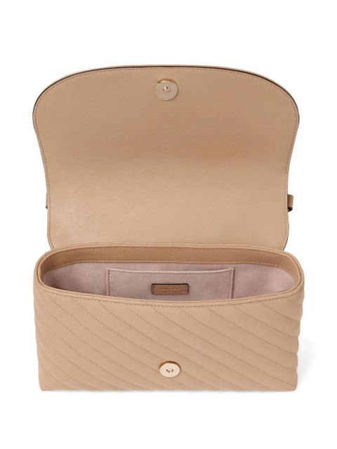 Jimmy Choo Curve quilted chain-strap cross-body bag - Neutrals