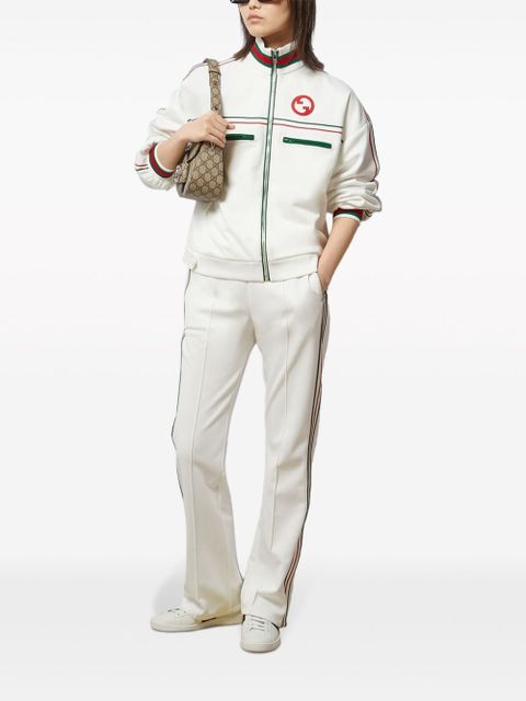 Gucci Web-stripe technical-jersey jacket - White