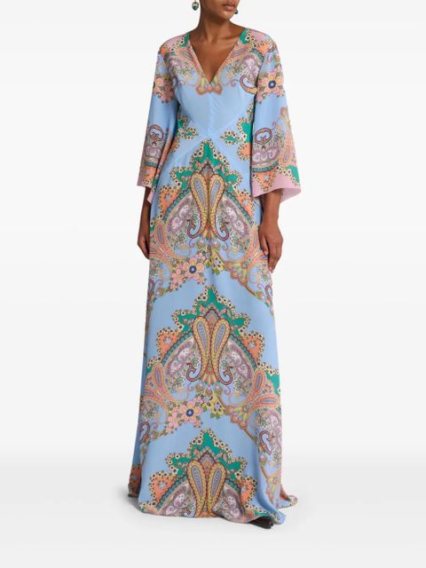 ETRO paisley-print maxi dress - Blue