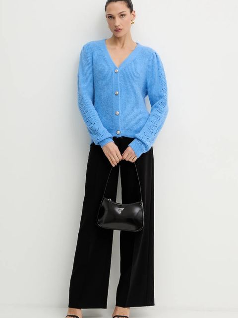 Morgan kardigan z dodatkiem wełny damski kolor niebieski MPLAY - zdjęcie produktu nr 2