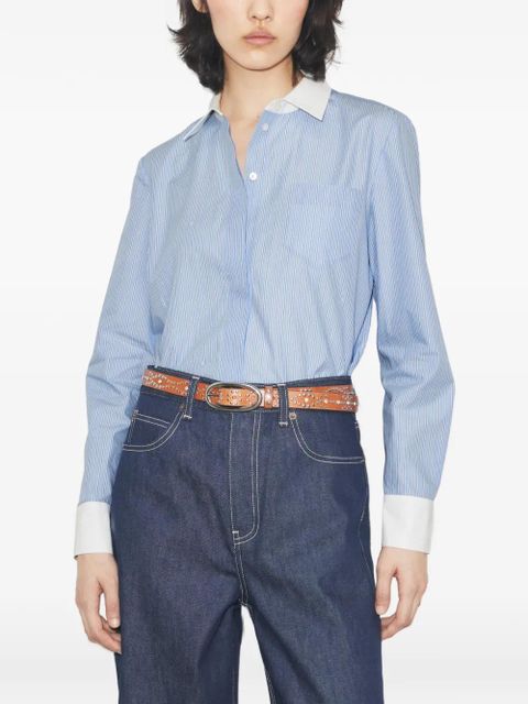 Tory Burch striped buttondown shirt - Blue