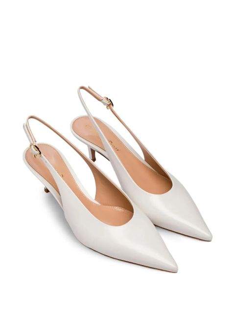 Gianvito Rossi Tokio pointed-toe slingback pumps - Neutrals
