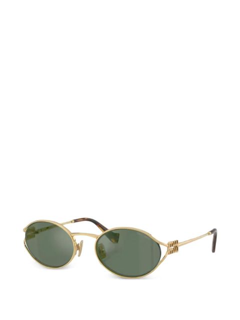 Miu Miu Eyewear cut-out round-frame sunglasses - Gold - zdjęcie produktu nr 1
