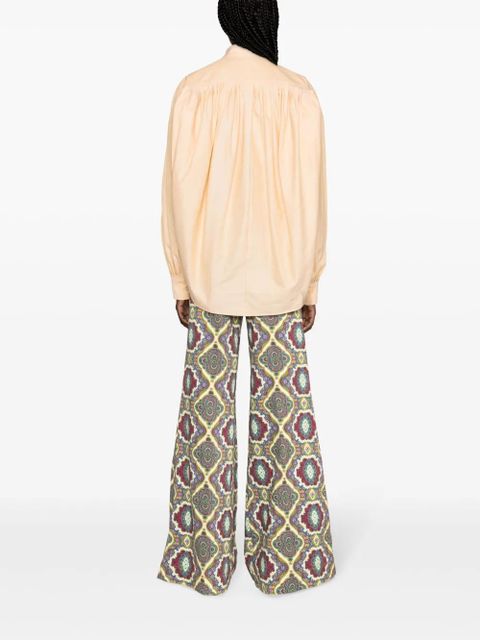 ETRO pleated cotton shirt - Orange