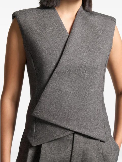 Manière De Voir wrap tailored waistcoat - Grey