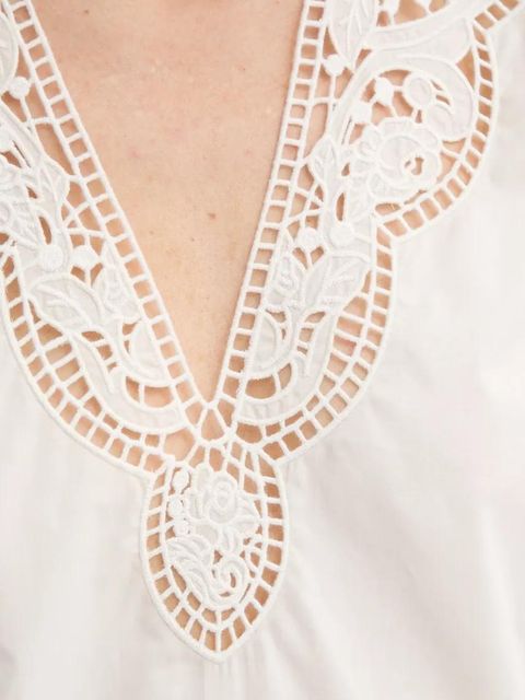 Twinset bluzka bawełniana damska kolor biały z aplikacją 251TT2335