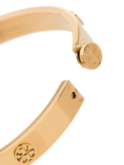 Tory Burch logo-detail rigid bracelet - Yellow