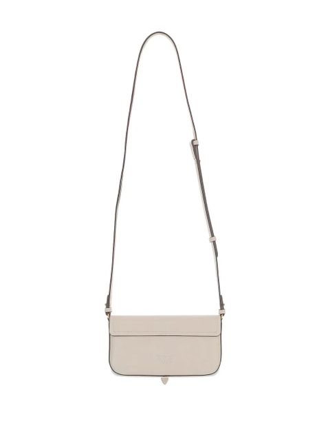 PINKO flap-closure leather shoulder bag - White