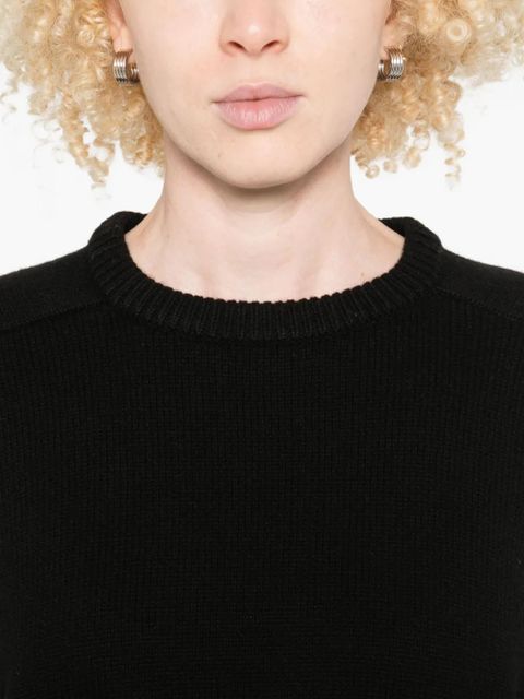 LouLou de Saison round-neck crop sweater - Black