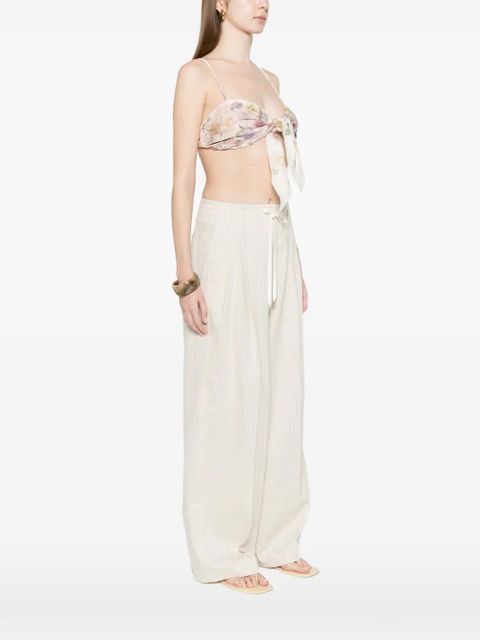 TWINSET floral tied top - Pink