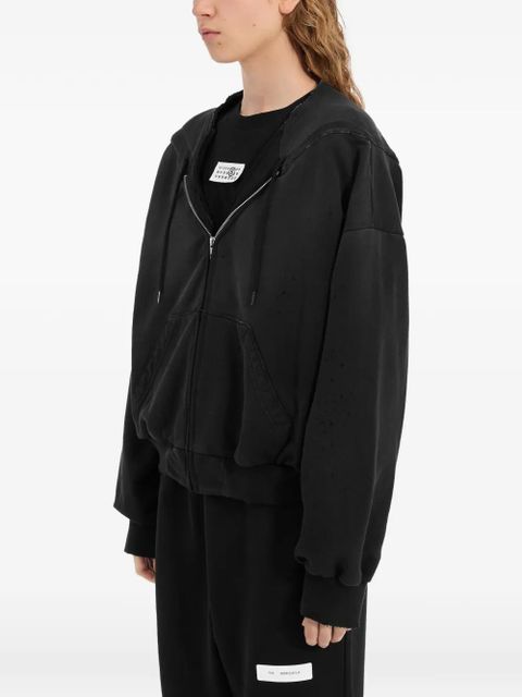 MM6 Maison Margiela zipped hoodie - Black