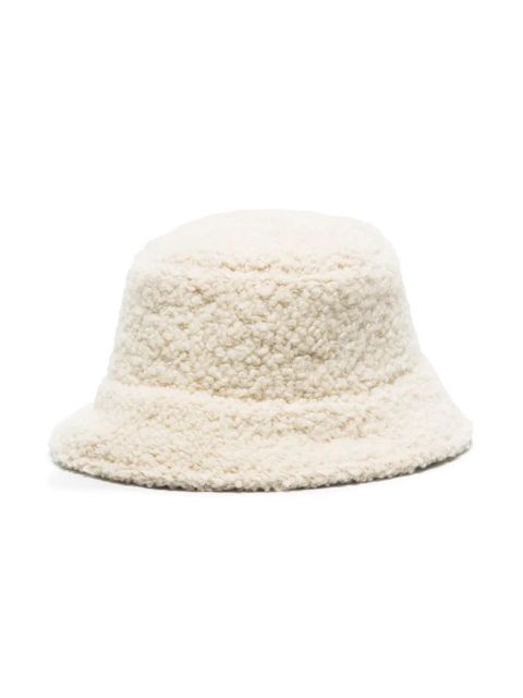 ISABEL MARANT Denji logo-embroidered bucket hat - White