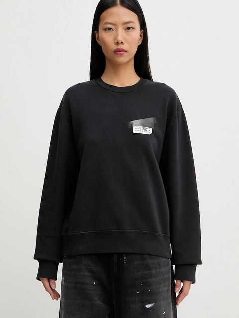 MM6 Maison Margiela bluza bawełniana damska kolor czarny z nadrukiem S62GU0143.M25024.899 - zdjęcie produktu nr 1