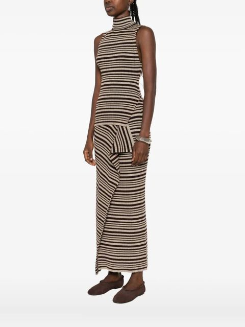 Nanushka striped turtleneck vest - Black